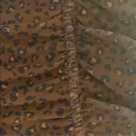 NWT RUCHED MESH CHEETAH TANK TOP - Picture 2 of 4